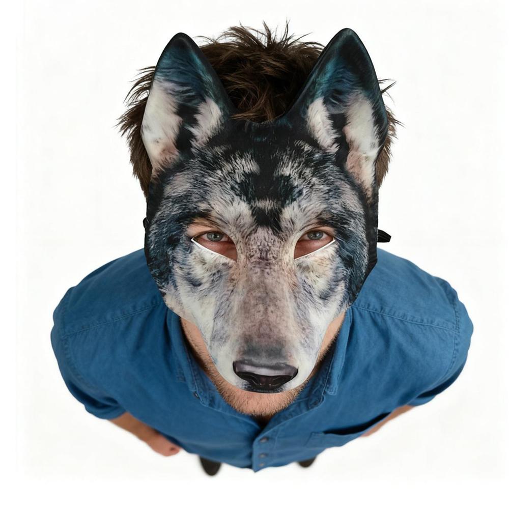 Animal Werewolf Half Face Mask Cosplay Beast Wolf Women Men Eva Masks Halloween Carnival Dress Up Party Costume Props