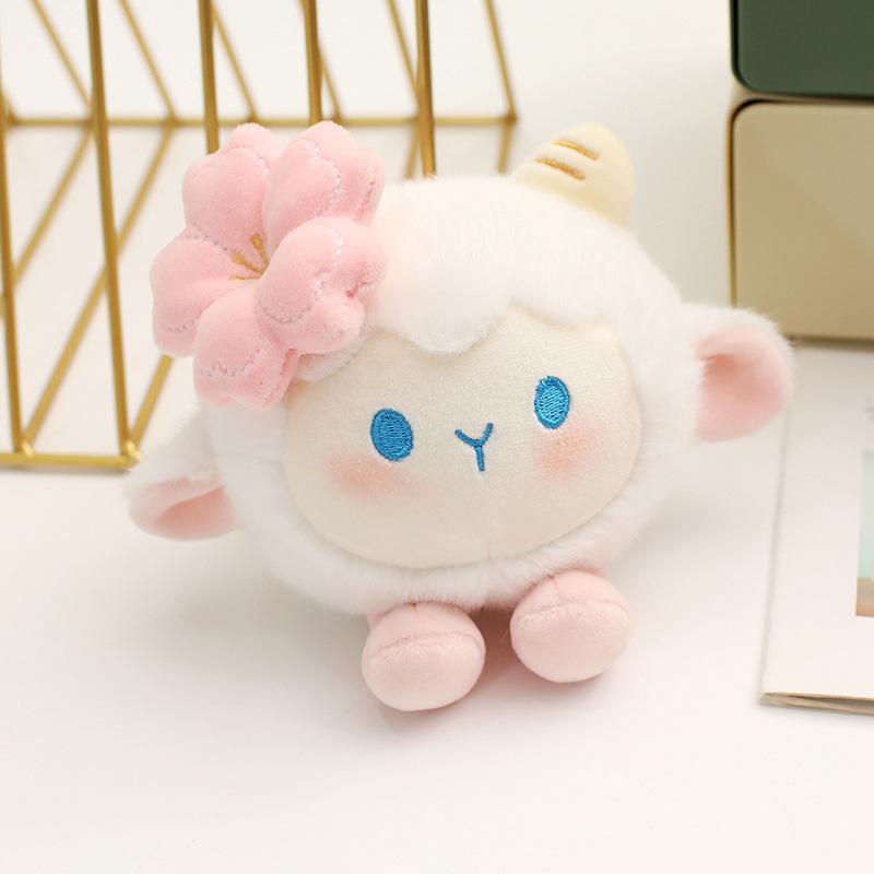 Spring Cherry Blossom Series Girls Decompression Dumpling Pendant Plush Toy Keychain for Girlfriends Practical Doll Gift
