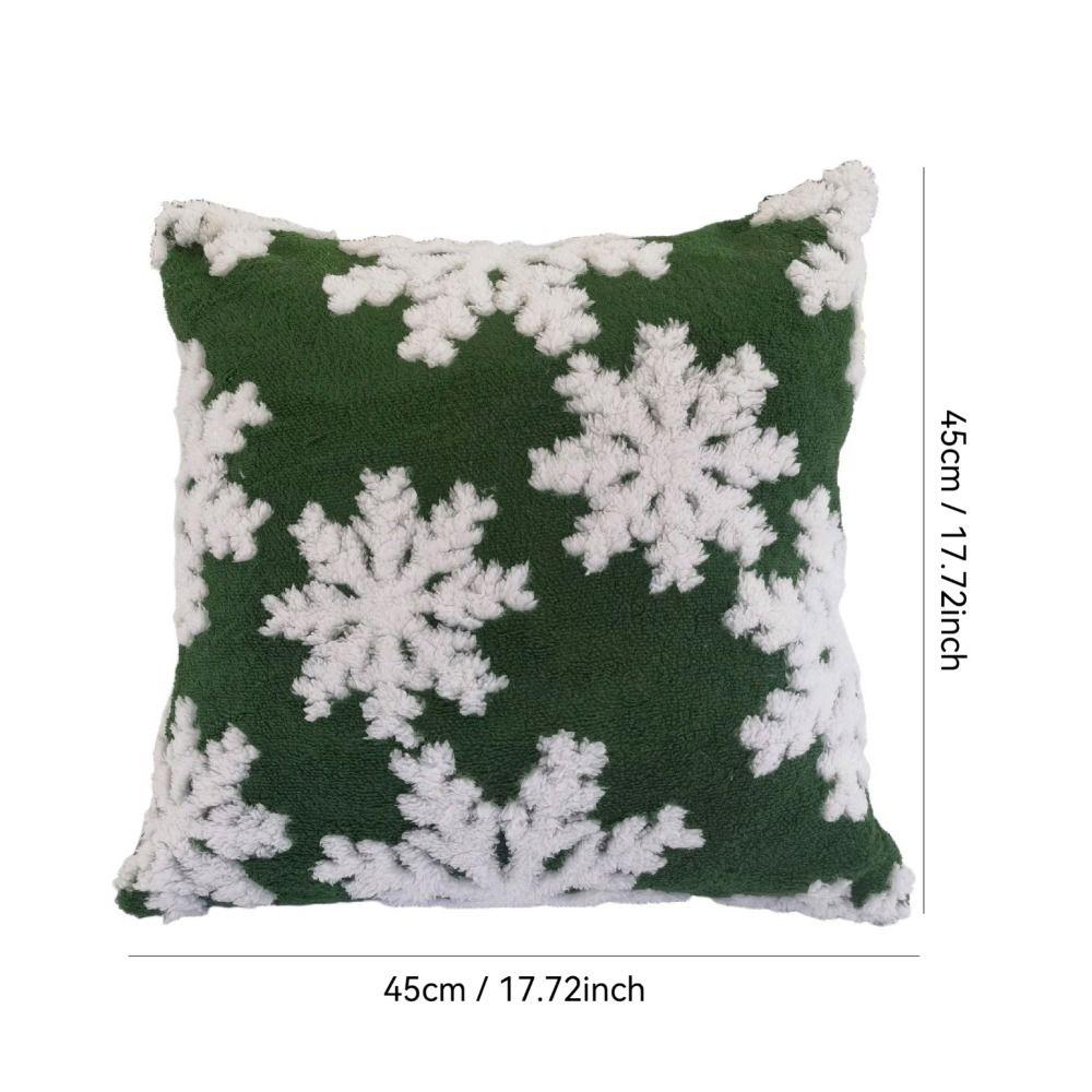 Snowflakes Pillowcase Plush Pillow Cover New Sofa Cushion Cover Home Decoration