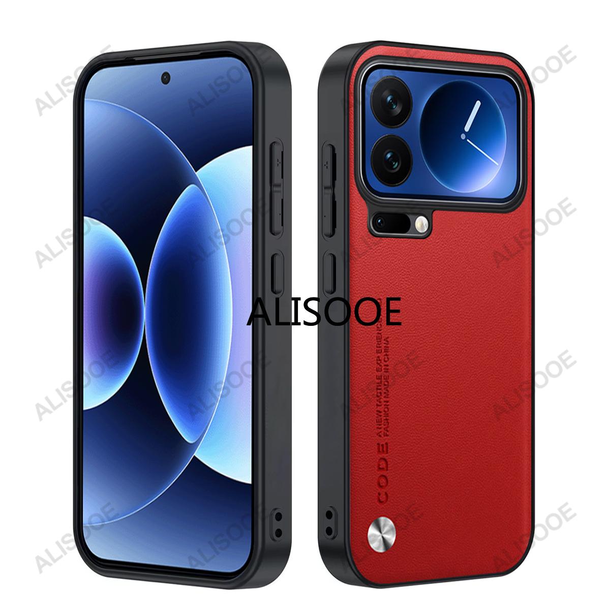 

Кожаный чехол для Xiaomi 17 Чехол для Xiaomi 17 Pro Max Роскошная текстура волокна PU-кожа Защитная крышка Capa for Xiaomi 17 красный