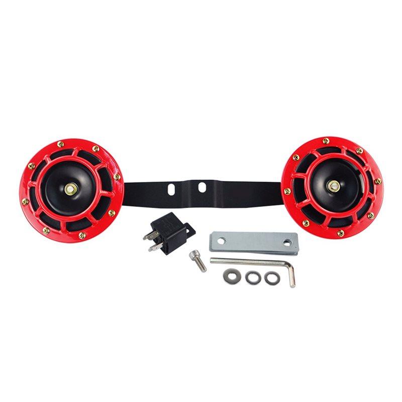 

Compact 12V 115DB 2Pcs Super Loud Electric Blast Tone Air Horn Kit With Mounting Bracket For SUBARU WRX/STI 2002-2007