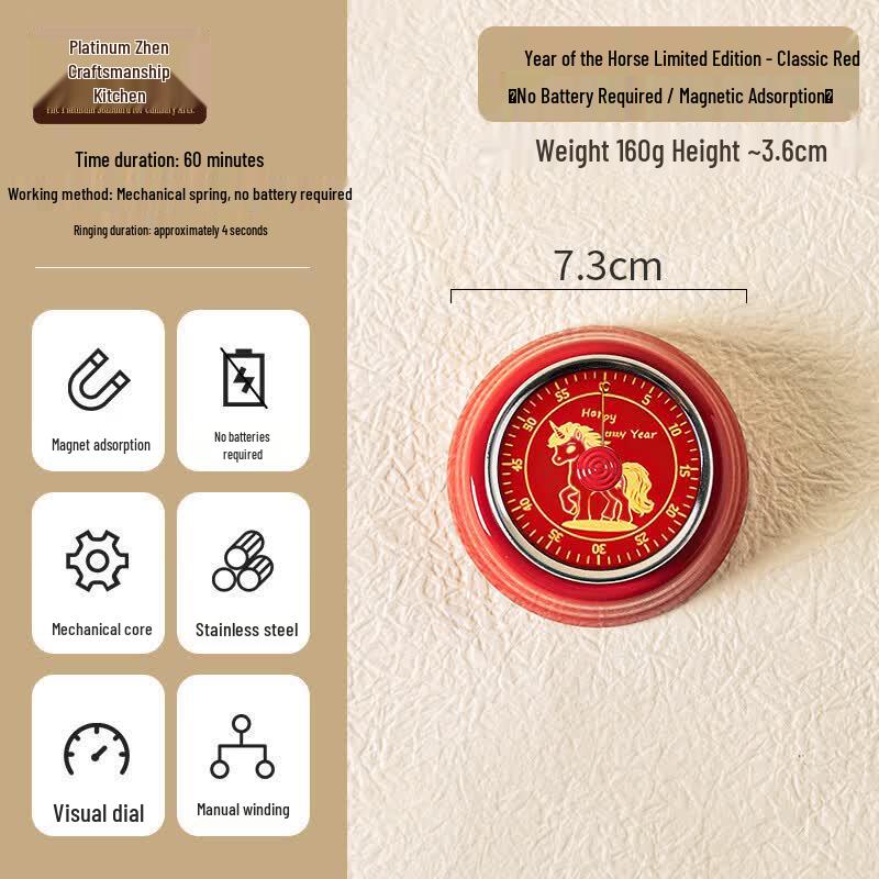 Magnetic Mechanical Kitchen Timer