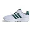 adidas Lite Racer 3.0 Velcro K Blanc Vert Collégial Baskets pour Enfants Chaussures-Blanc Gris-Deux ID8489