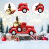Weihnachts-Mittelstück LKWRoter LKW Weihnachts-Desktop-Dekorationen Ornamente Klassisches Auto Harz