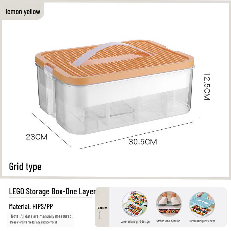LEGO Desktop Storage and Sorting Box: Large Capacity Toy Organizer with Compartments
