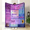 To My Best Friend Warm Blanket Bedroom Blanket for Livingroom Couch Lunch Break Soft Throw for Friend's Festival Gift