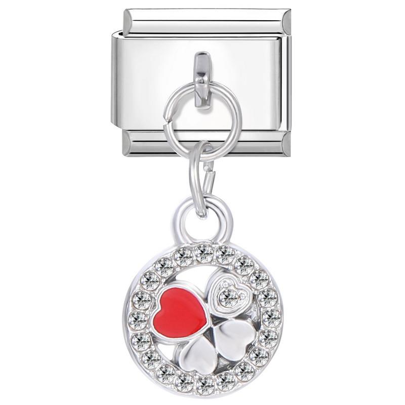 

Fashion Moon Star Heart Key Lock Pendant Italian Charm Link Beads Stainless Steel Fit 9mm Italian Chain Bracelet DIY Making Gift