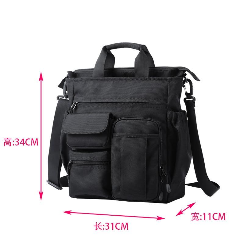 

Oxford Crossbody Bag Multifunctional Shoulder Bag for Business Travel/Casual Use Stylish Laptop Briefcase with Adjustable Strap 34x31x11cm чёрный