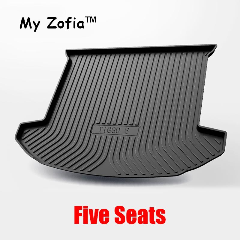 For CHERY TIGGO 8 Pro Max 2023 2024 2025 Car TPE Rear Trunk Mat Waterproof Storage Pad Anti-Slip Easy Clean Car Accessorie