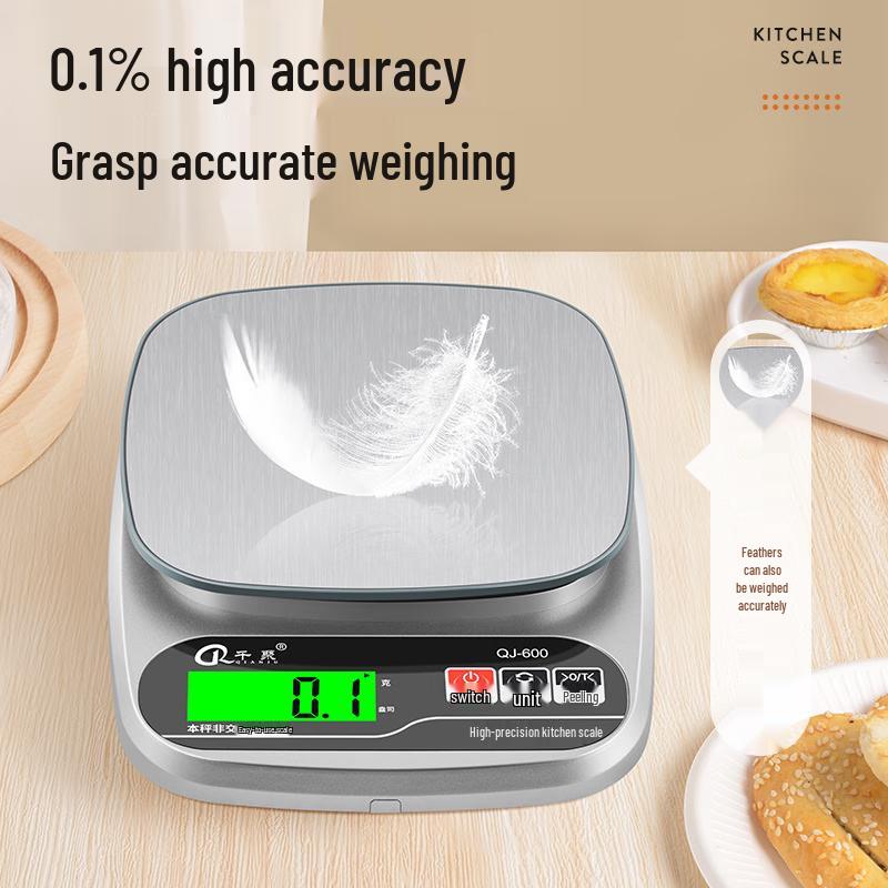 Jinmiaogao Precision Mini Stainless Steel Kitchen Scale 5KG/0.5G (CN Version)
