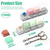 2 Pcs Keyboard Fidget Toy 4-In-1 Keyboard Decompression Button Finger Clicker Toys Stress Relief Keychain Gifts