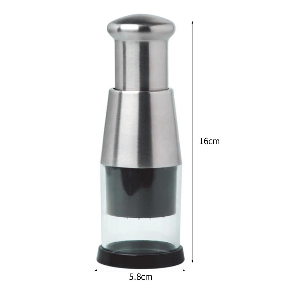 Stainless Steel Manual Hand Chopper Kitchen Tool Vegetable Chopper Mini Garlic Mincer for Garlic Ginger Nuts Food Crusher Cutter