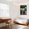 Humorous Highland Cow with Toilet Paper Horns Teal Background Vintage Metal Tin Sign for Bar Home Wall Decor Rustic Art Poster 8