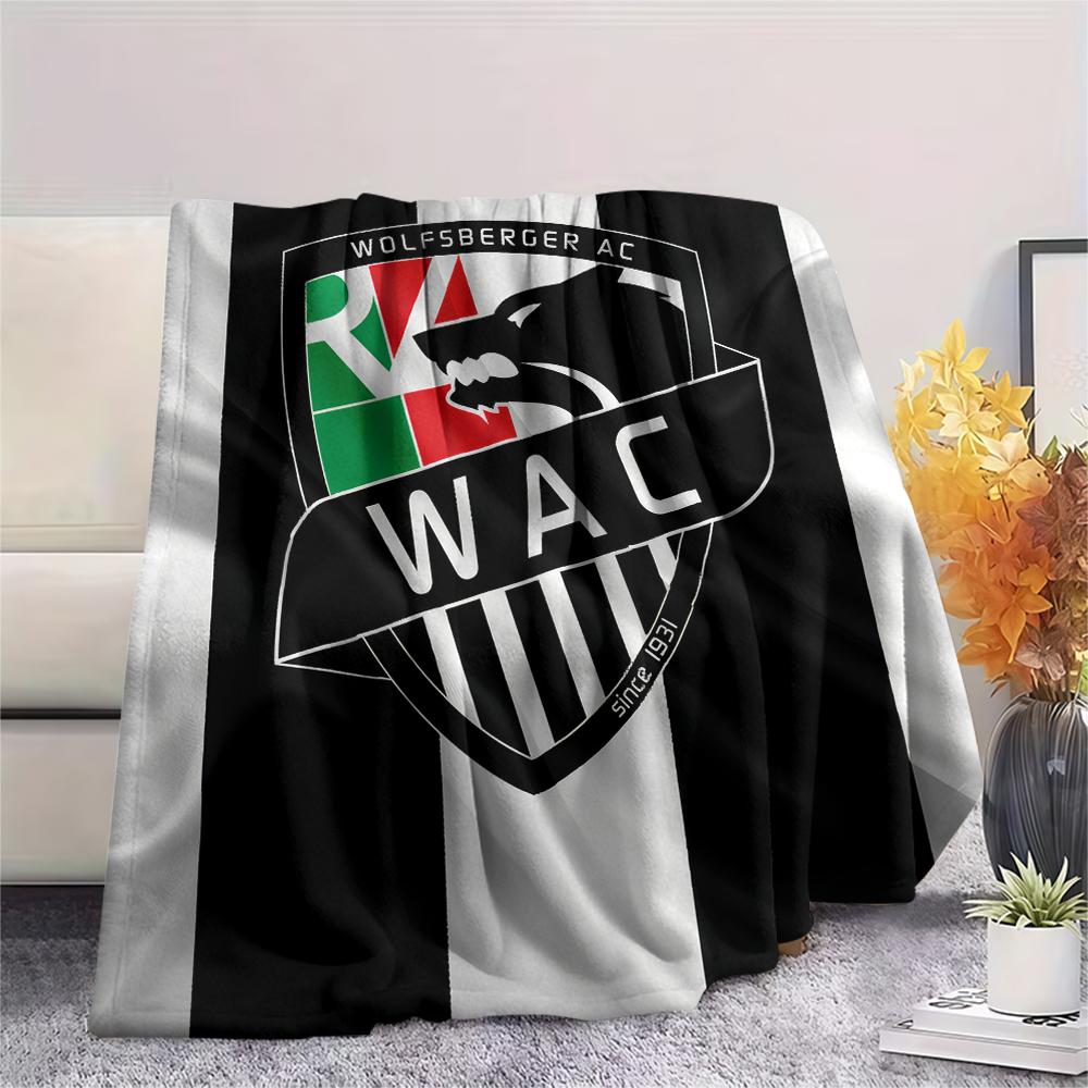 Wolfsberger AC pattern Flannel Blanket, High quality Comfortable for All Seasons, Home Decor, Warmth and Comfort, Perfect for Gifts.