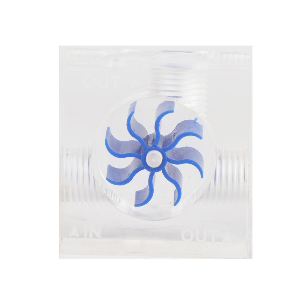 Wasserkühlung Durchflussanzeige Acryl G14in Gewinde Computerzubehör LSJ PM3(blau )