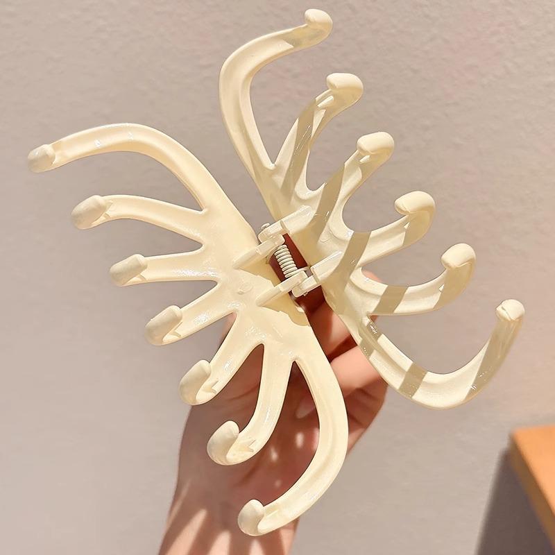 Extra Large Pumpkin Claw Clip with A High End Feel Hair Clip with A Back of The Head Bun