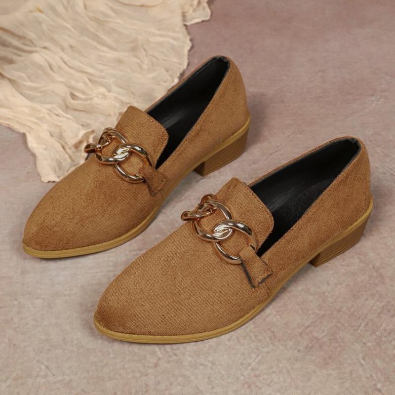 Fashion Trendy Leopard Loafers Trendy Women's Gold Delicate Single Shoes