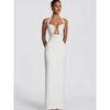 Europe and the United States 2026 New Neck-style Chest Hollow Waist Dress, Dinner Party Red Carpet Shape and Floor Dress