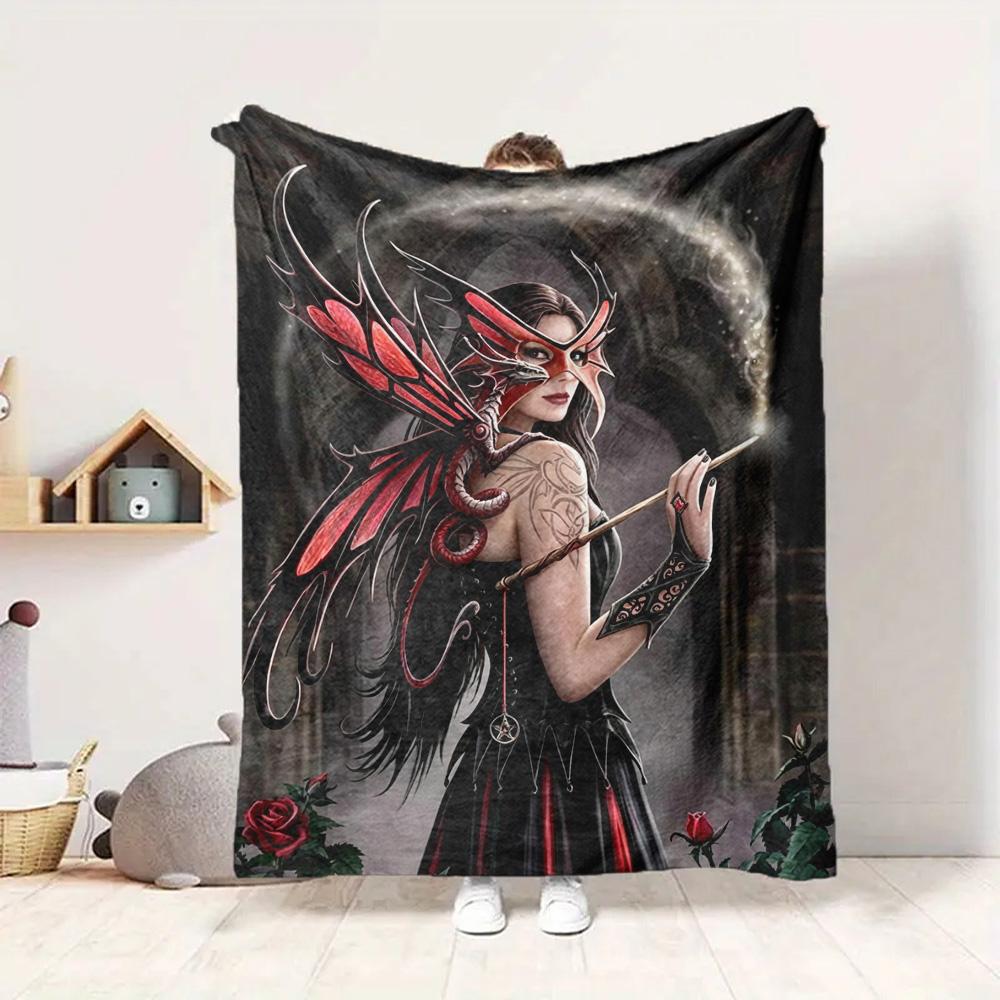 Fairy Art Flannel Blanket Throw Blanket Soft Warm Sofa Bed Camping Home Decor Unique Christmas Gift Cs92225