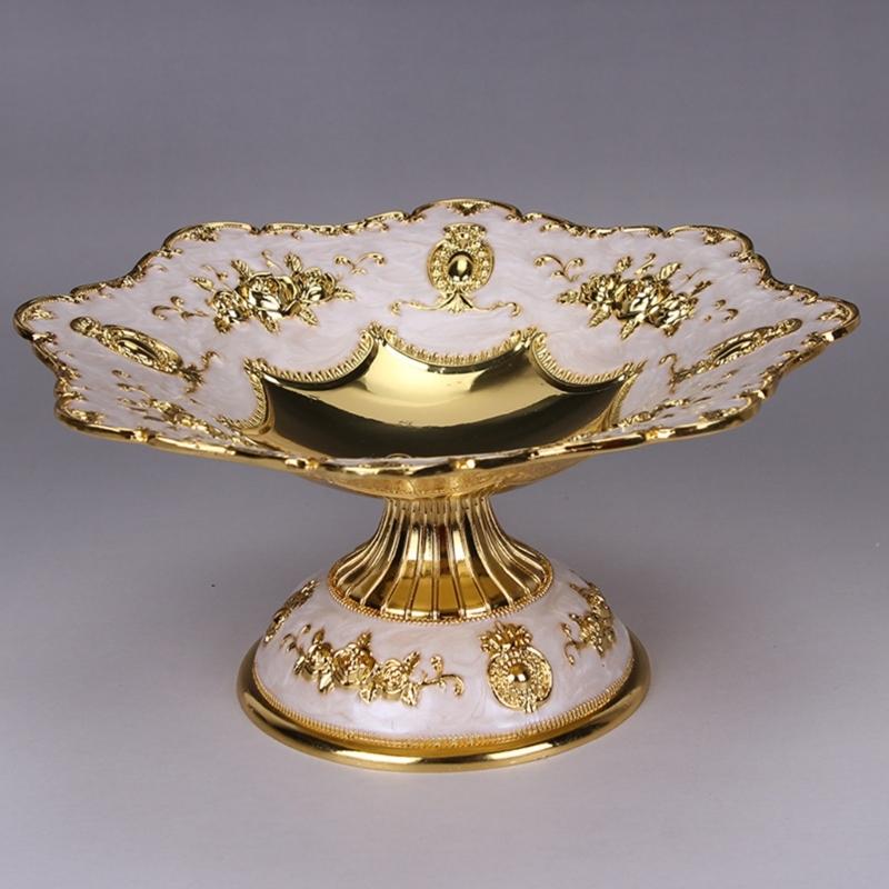 Fruit Tray Trinket Dish Plate Tea Tray Elegant Candy Plate Vintage Fruit Plate Dessert Storage Tray Home Decoration