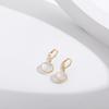 New Retro Sea Abalone Shell Pearl Heart Pendant Drop Earrings for Women Geometrice Round Hoops Ear Buckle Vintage Jewelry Gifts