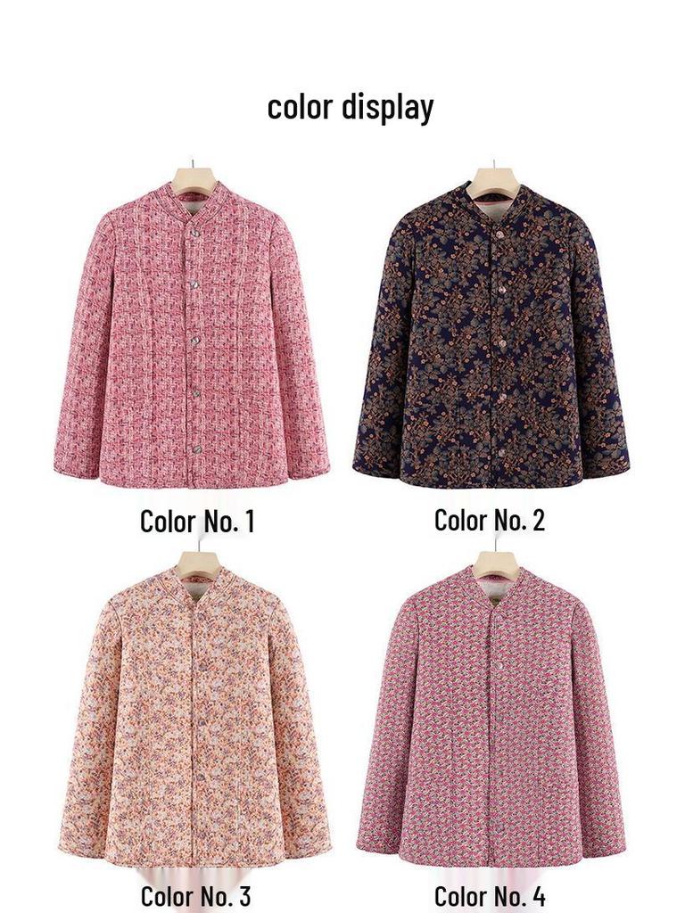 Warm gefütterter Baumwollmantel mit Samtfutter für Frauen mittleren und höheren Alters: Winter Kamelhaar Loose Jacke mit Taillenschutz