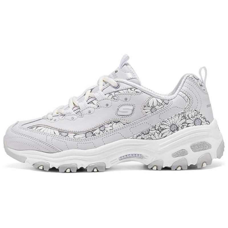 Skechers D LITES 1.0 Women Comfort Wear-resistant Low Chunky Sneakers Gray 150538-LGLV 35