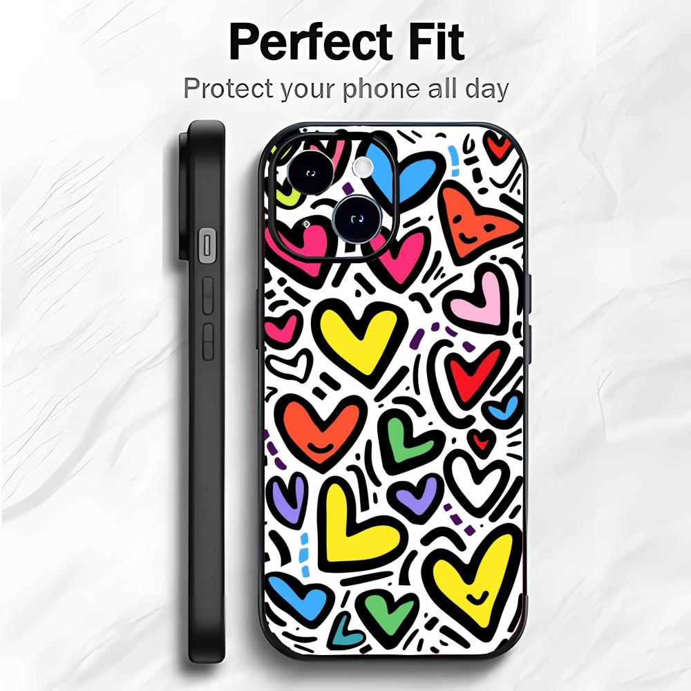 Sweet Lovely Heart Of My Beloved Art Phone Case Phone Case Soft Packaging Lightweight For iPhone17 16 15 14 13ProMax
