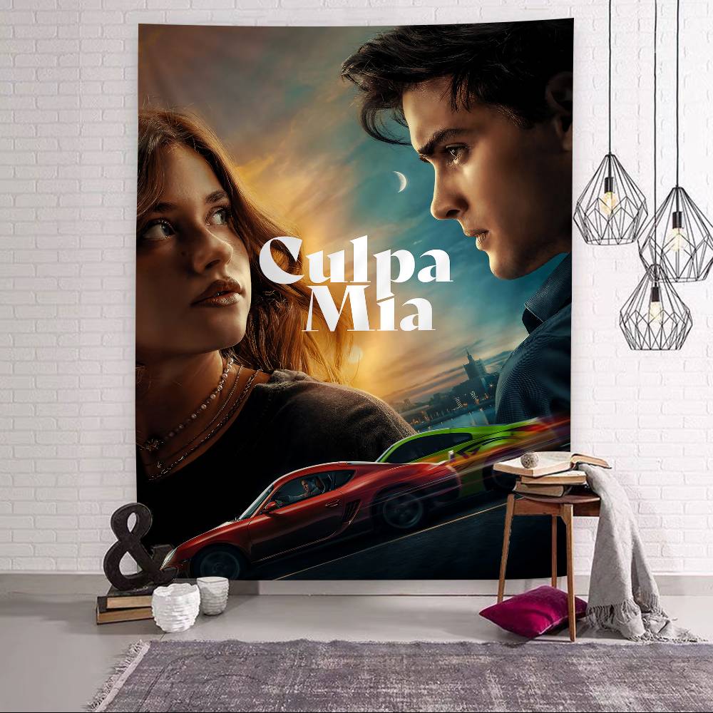 My Fault Culpa Mia 2023 Movie Colorful Tapestry Wall Hanging Hanging Tarot Hippie Wall Rugs Dorm Wall Art Decor