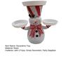 Christmas Santa Claus Tray Cartoon Snowman Cake Stand Candy Snacks Treats Holder with 3 Trays Xmas Holiday Party Decorative Tray