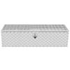 Underbody Truck Box, 60"×24"×24" Pickup Storage Box, Heavy Duty Aluminum Diamond Plate Tool Box with Lock and Keys, Waterproof Trailer Storage Box