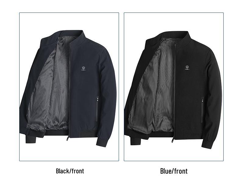 2023 Men's Trendy Autumn Business Jacket - Simple Stand-up Collar