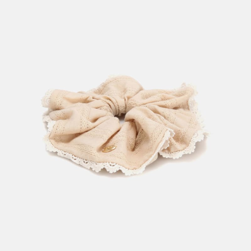 WHITE SANDS Floral Punching Cotton Scrunchie Asti (5 Colors)