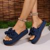 New Large-sized Thick-soled Sponge Shoes for Women One-shoulder Flip-flops