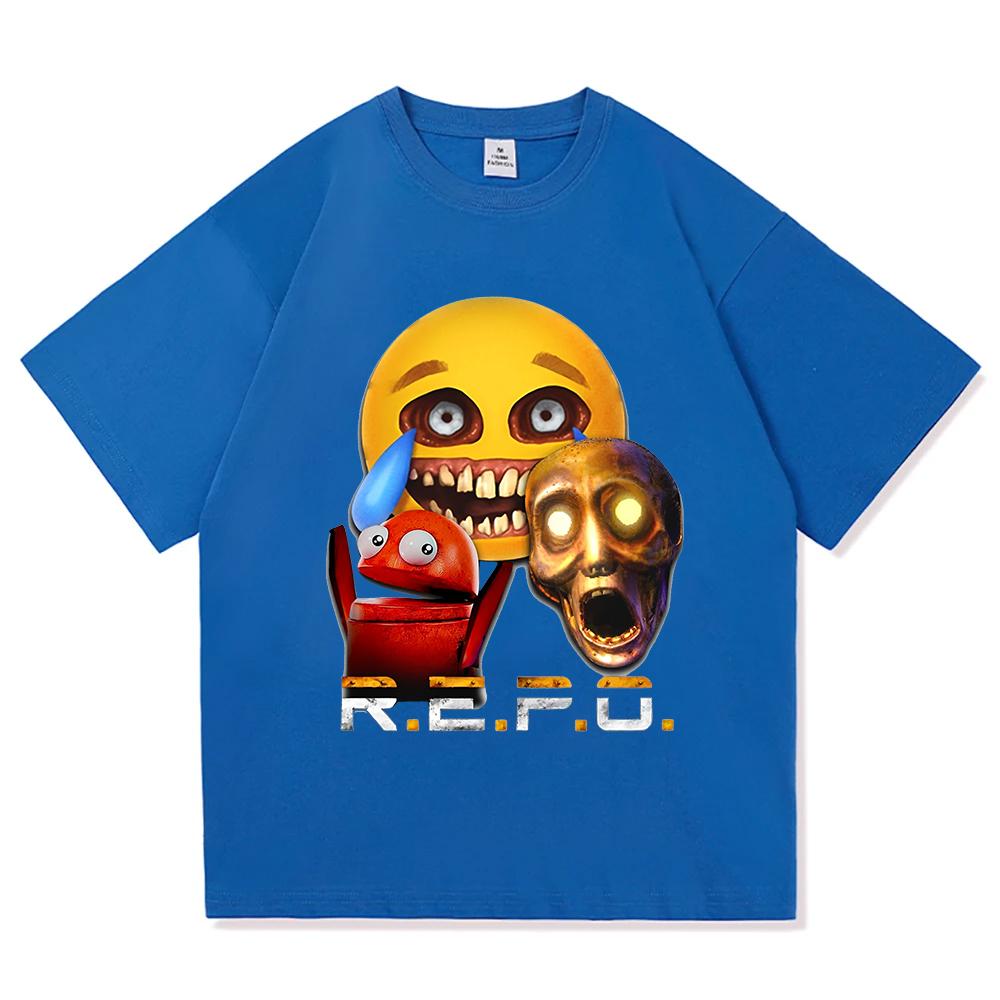 R.E.P.O. King of The Losers T Shirt Fashion Aesthetic Men Video Game Repo T-Shirt Unisex Casual Anime High Quality Tees Shirts