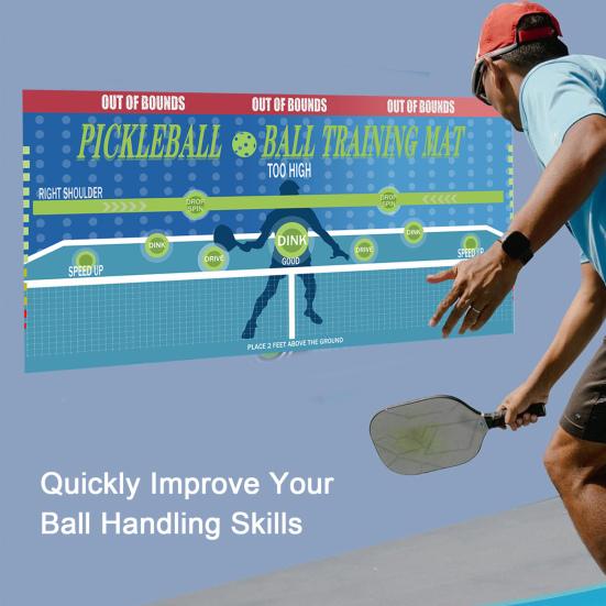 Pickleball Training Pad Portable Pickleball Practice Rebouder Board Easy To Install Pickleballs Practice Aid for Indoor Outdoor Court Use