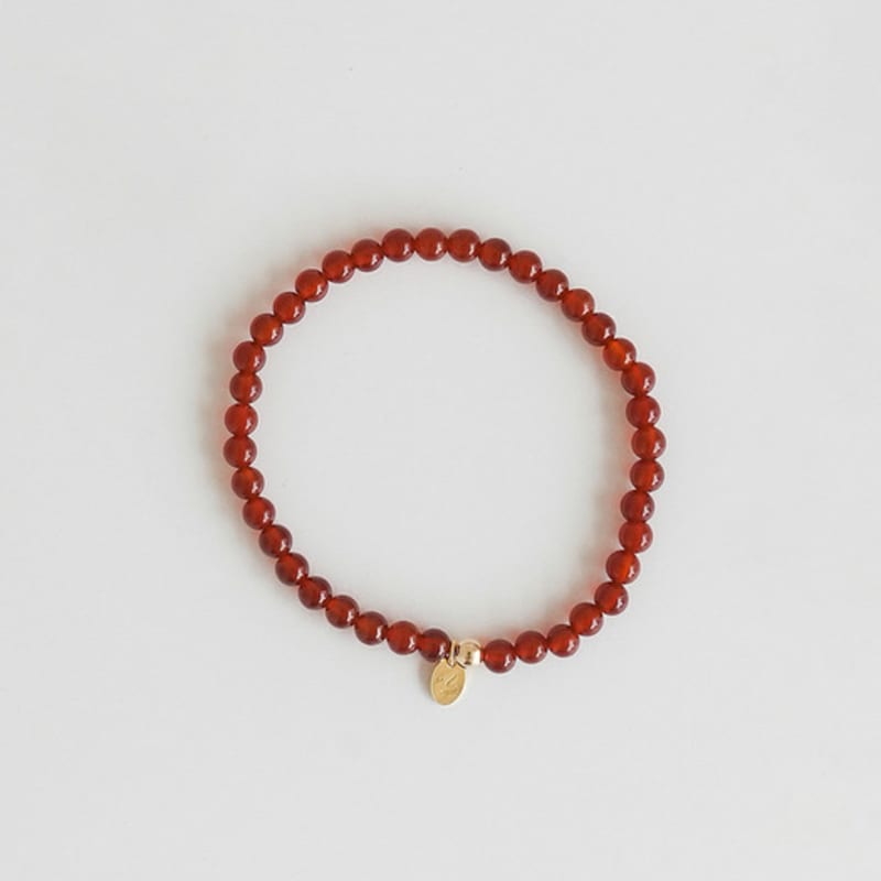 modernlike 14k gold jade stone bracelet 4mm