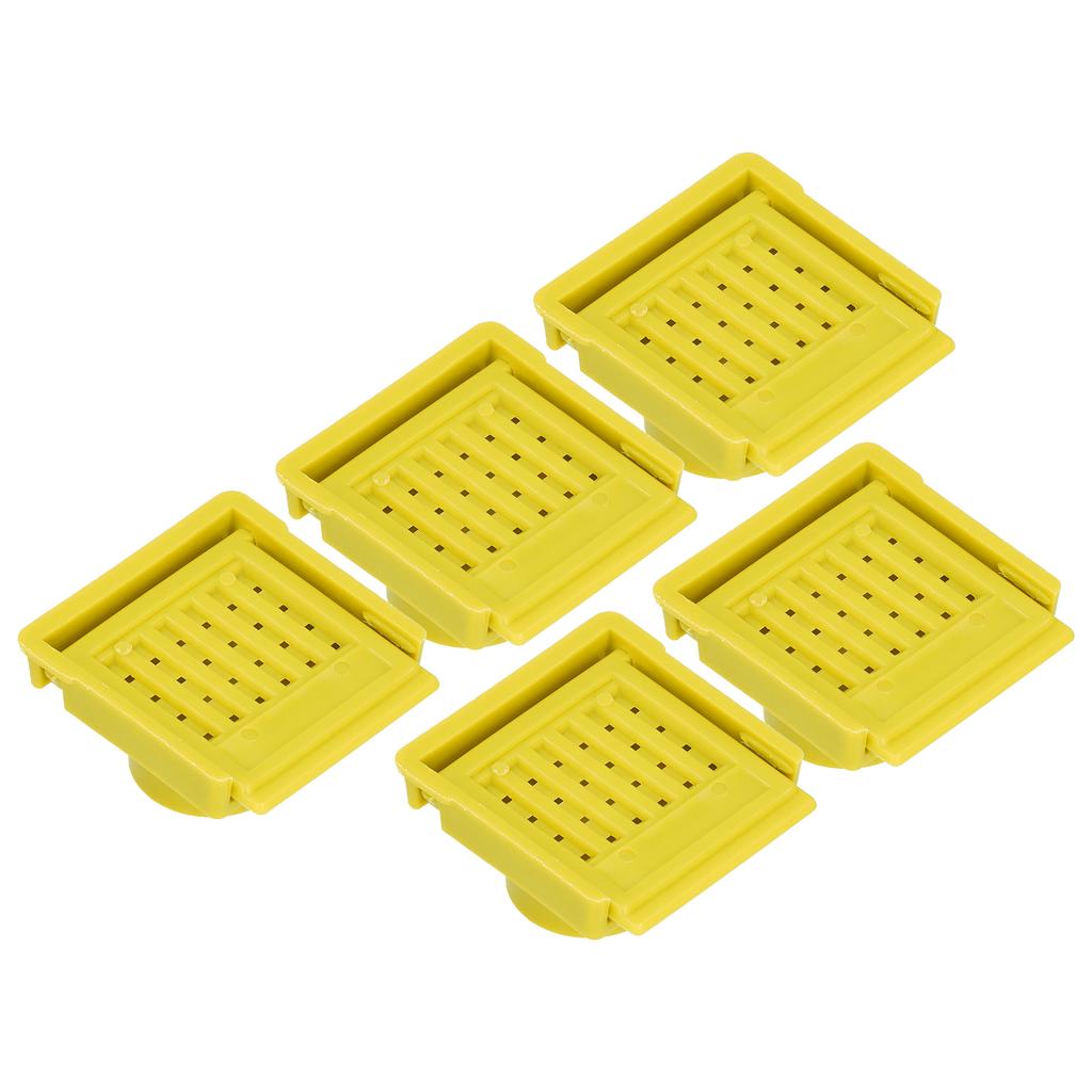 5Pcs Beehive Vent Lightweight ABS NonToxic EscapeProof Breathable Beehive Entrance Gate(Yellow )