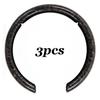 Unbranded Three-Piece Set in Glossy Black PVC Building Block Textured Segmented Steering Wheel Cover Anti-Slip Half-Cover Steeri