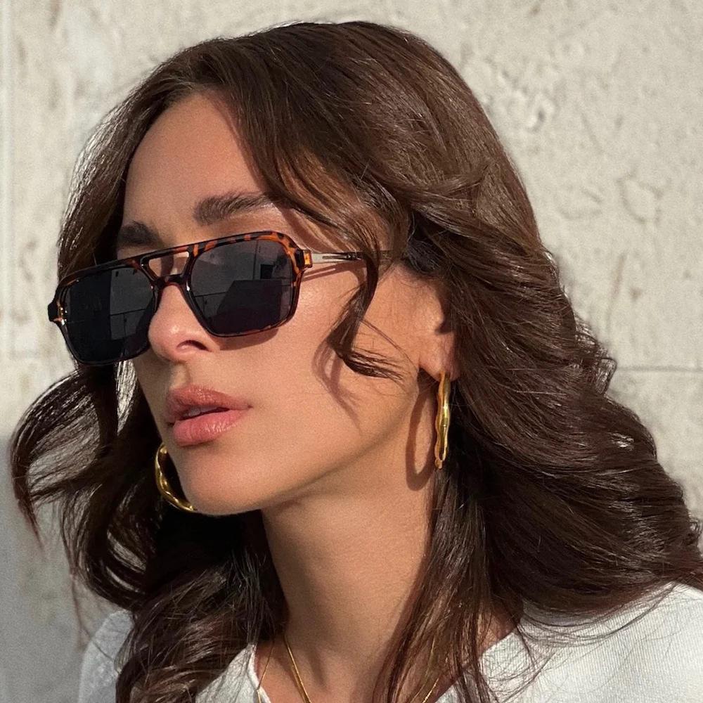 18K Gold Hammered Metal Stud Earrings - European & American INS Style for Women