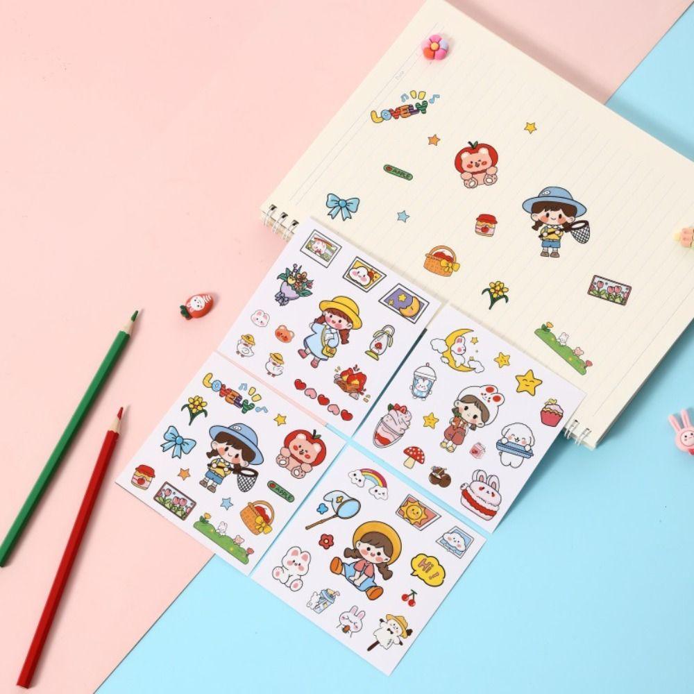 Cute Cartoon Patterns Notebook Decoration Waterproof Phone Water Bottle Decor  Children Boys Girls