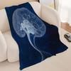 1pc Detailed Brain Anatomy Blue Artwork Blanket - Soft Flannel, Quick-Dry & Durable, Perfect Gift for Holidays, Birthdays, Chris