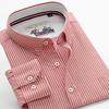 Oxford Shirts Men Striped Casual Men Shirts Long Sleeve England Style Big Size Shirts Men