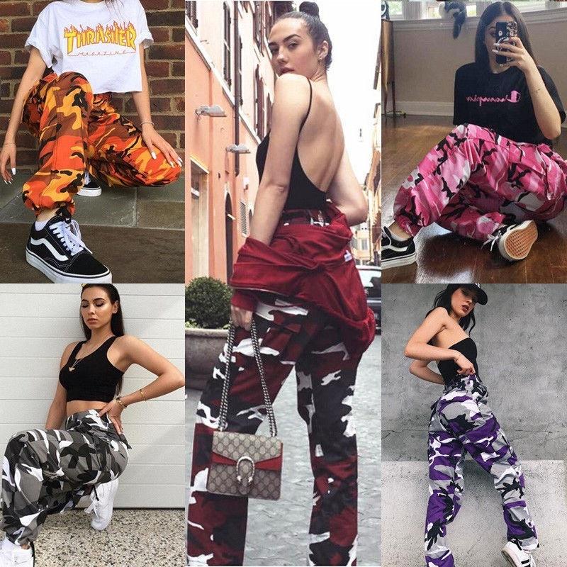 Womens Casual Military Army Combat Work Zipper Pants Trousers