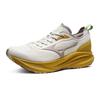 Mizuno Tênis de Corrida Unissex Wave Rider 28 Branco/Amarelo D1GH241704
