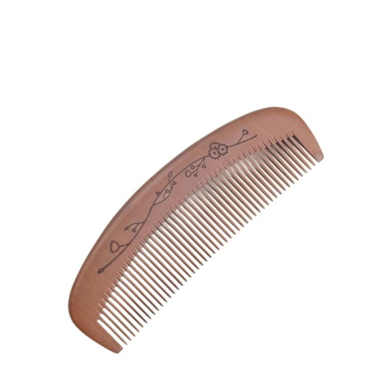 Large Peach Wood Comb - Anti-Static Nanmu for Natural Hair Care