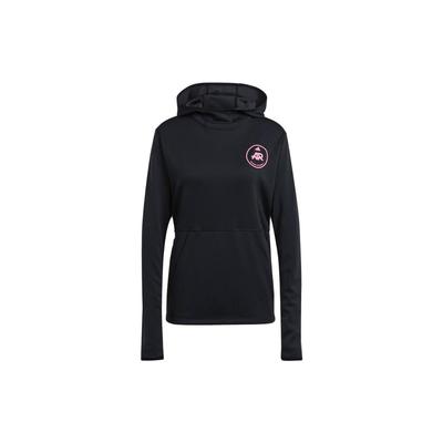 adidas Own The Run Felpa con Cappuccio da Runner Stampa a Righe Maniche Lunghe Felpe Unisex Nere IP8782