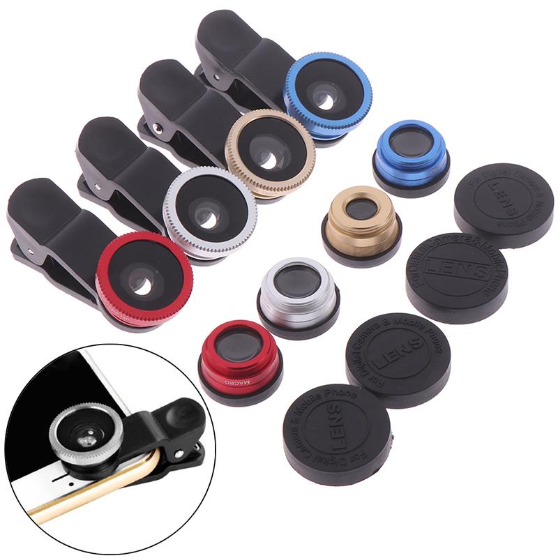 1Set Universal Clip 3In1 Hd Fisheye Camera Wide-Angle Phone Lens Phone Accessory