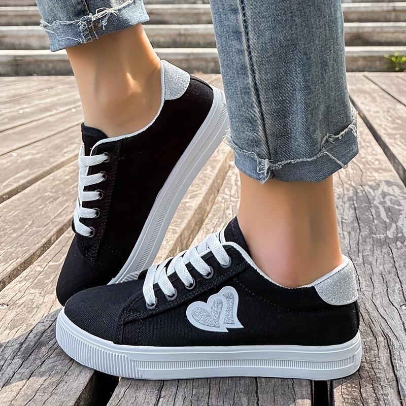 Women'S Casual Sneakers - Breathable Fabric Lace-Up Shoes with PVC Sole, White Low-Top Design, All-Season Comfort for Casual Attire