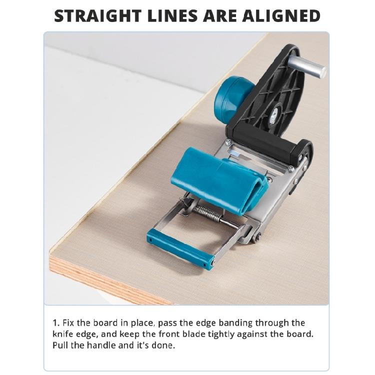Manual Edge Banding Trimmer Machine Curved Straight Edge Bands Cutter Tool for Plastic, PVC, Plywoods Woodworking Tool